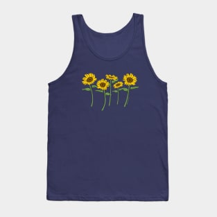 Simple Sunflowers Minimalist design Tank Top